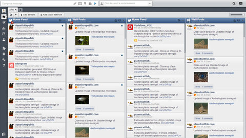 Hootsuite aggregated view of feeds