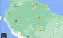 Showing 4 sampled Microglanis poecilus with color coding to reflect genetic similarity... (map not in article)