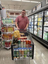 Stephan with water change supplies